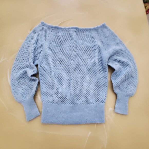 REISS Laurie Open-Knit Alpaca-Wool Blend Women's Off Shoulder Sweater Size Small - Picture 6 of 12